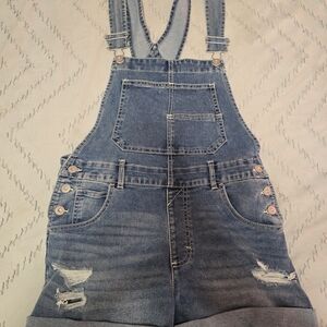 No Boundaries Blue Denim Overalls